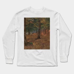 Woodland Scene by Frederic Edwin Church Long Sleeve T-Shirt